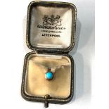 15ct gold /enamel set gents stud