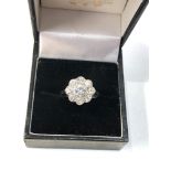 Fine platinum and diamond ring 1.26ct diamonds weight of ring 3.9g