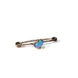 9ct gold opal bar brooch