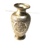 Asian silver vase measures approx 14cm tall weight 200g xrt as 800 silver please see images for