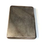 Antique silver and gold edged with gold fastner engine turned cigarette case fastner is hallmarked