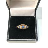 Antique diamond & sapphire gypsy ring chester HM weight 3.5g