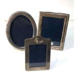 3 vintage silver picture frames largest measures approx 16cm by 12cm