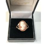 9ct gold cameo ring weight 3.2