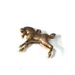 Vintage 9ct gold horse charm pendant weight 5.8g