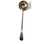 Antique Georgian silver soup ladle measures approx 32cm long london silver hallmarks weight 176g
