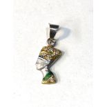 18ct gold Pharoah diamond pendant charm weight 1.6g