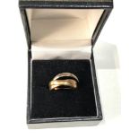 9ct gold russian roll over wedding band 3.9g