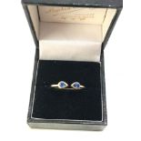 9ct gold sapphire torque ring by JAHDO weight 2.2g