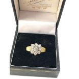 18ct gold diamond cluster ring weight 4.8g
