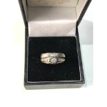 9ct gold double ring diamond wedding set weight 5.6g