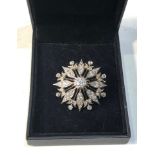 Fine antique 3.58 ct diamond pendant / brooch measures approx 33mm dia central diamond measures