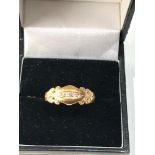 Antique 18ct gold diamond gypsy ring weight 2.8