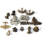 14 military badges includes cap - shoulder collar and sleeve etc