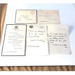 3 original 1950s letters from Buckingham palace and 10 downing street with winston churchill
