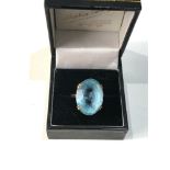 9ct gold large gemstone cocktail ring weight 5.7g