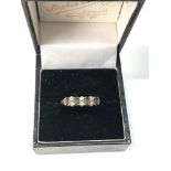 9ct gold gemstone & CZ marquise cut ring