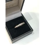 18ct gold & Plat 5 stone diamond ring weight 3.2g