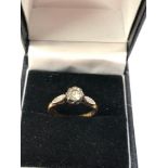 18ct gold diamond solitaire ring diamond measures approx 4mm dia weight 2.8g