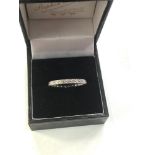 Vintage 18ct white gold full eternity diamond ring weight 3.2g xrt tested 18ct