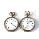 2 antique gold plated fob watches non working order