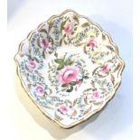 Fine Antique Royal Crown Derby floral roses & gold hand painted centre bowl measures approx 31cm