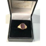 Antique 15ct carnelian signet ring weight 3.3g