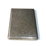 Heavy Persian silver cigarette case weight 198g