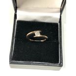 9ct gold diamond ring size k-l weight 1.7g