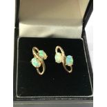 14ct gold opal earrings