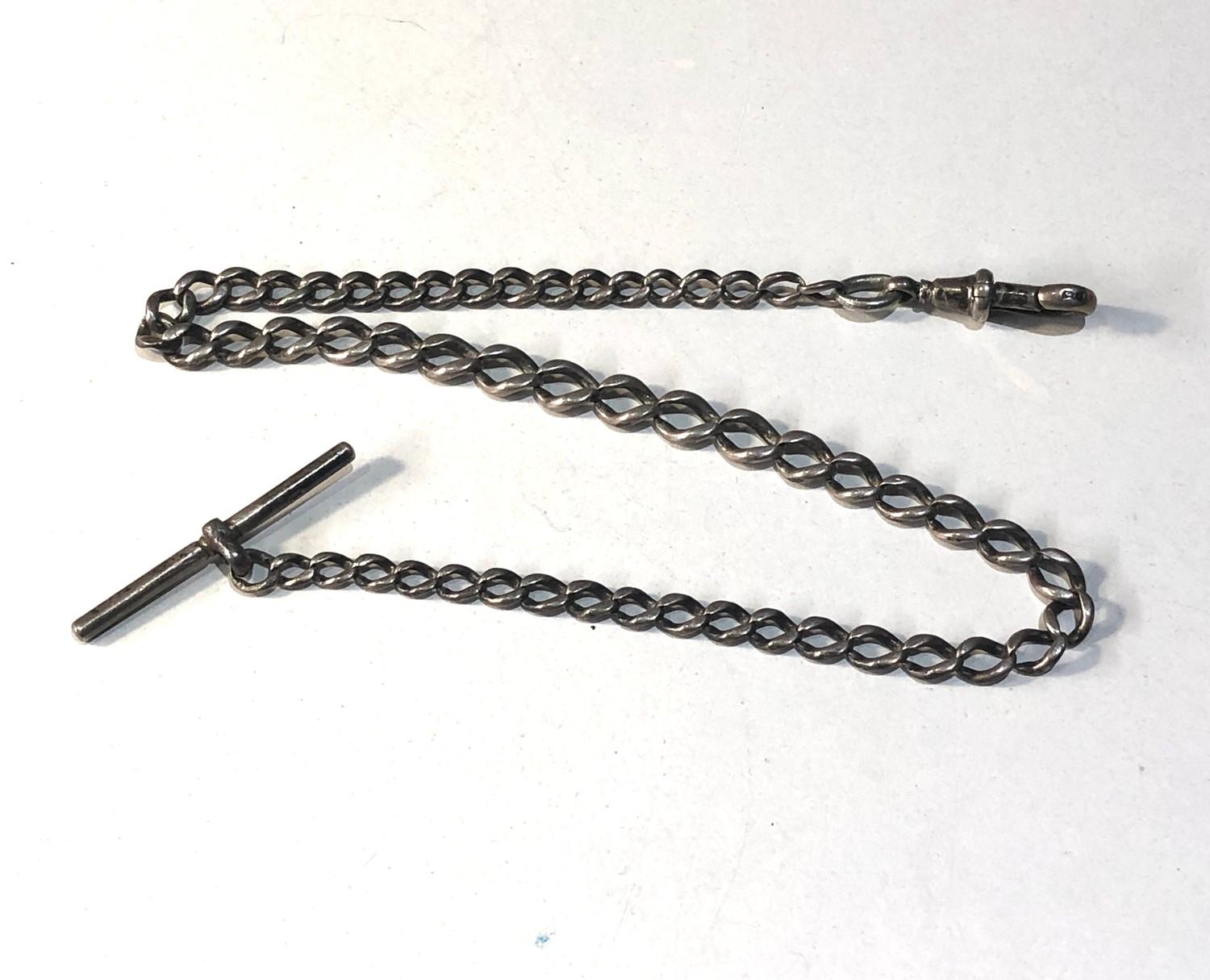 Antique silver Albert watch chain weight 19g