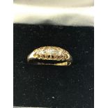 Antique 18ct gold diamond ring weight 3g