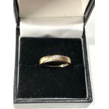 9ct gold diamond ring size j-k weight 2g
