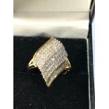 10ct gold diamond cocktail ring weight 5.6g