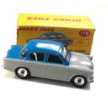 Dinky Toys No175 Hillman Minx Saloon in original box flaps missing car in good near mint condition