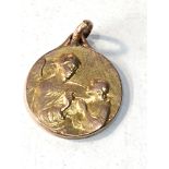 Art nouveau pendant hallmarked Fix measures approx 2.4cm drop by 1.7cm wide