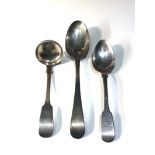 3 antique silver spoons includes 18th century silver table spoon antique irish silver table spoon