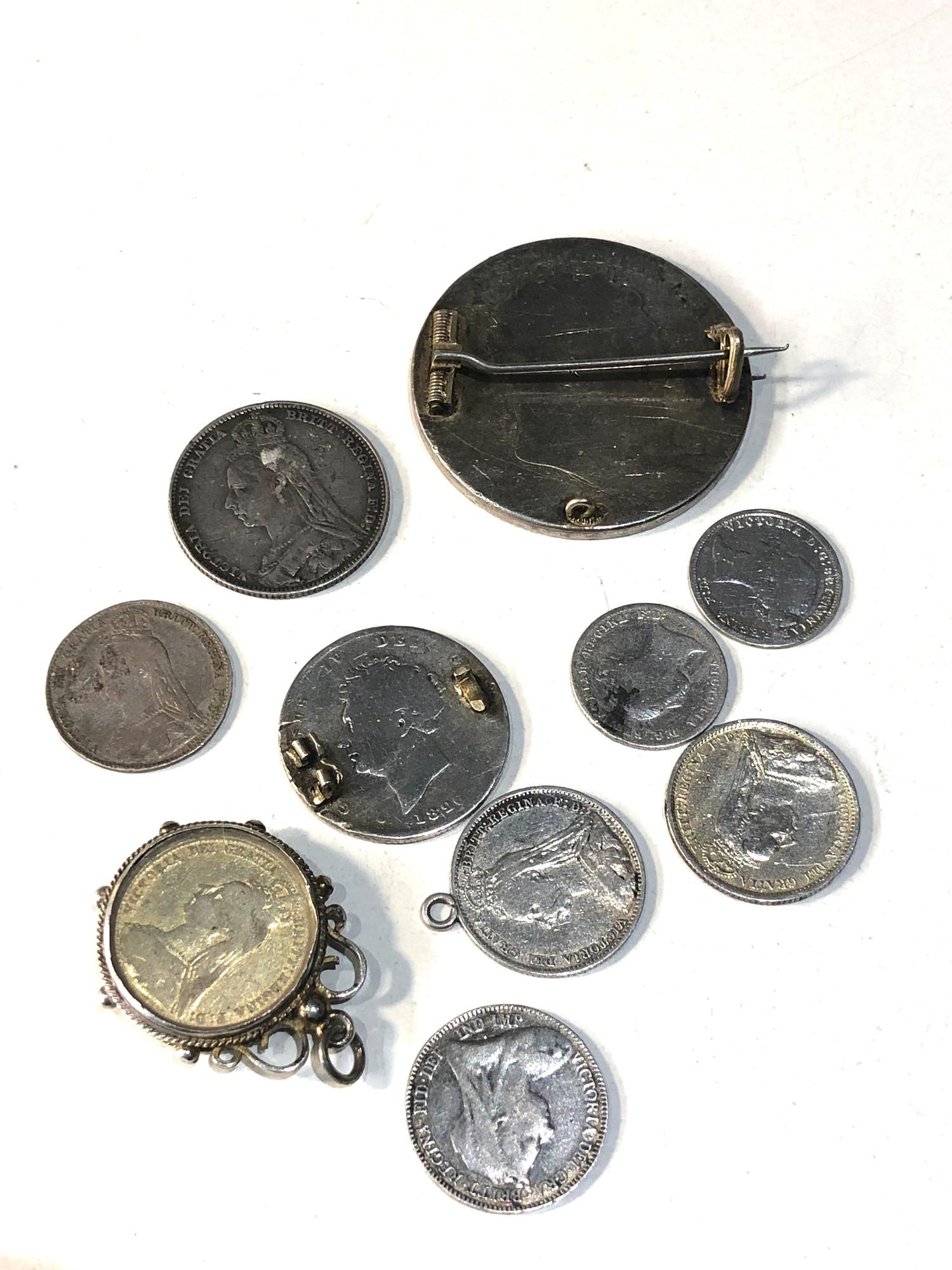 Selection of antique enamelled silver coins - Bild 5 aus 5