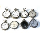 8 vintage pocket watches spares or repair