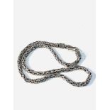 Chunky vintage Fancy link silver necklace chain weight 75g