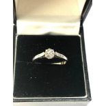 18ct white gold & plat diamond solitaire ring weight 3g