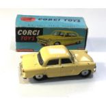 Corgi Toys no.207M Standard Vanguard mechanical yellow in original blue box 1 flap missing