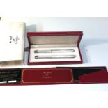 Boxed Cartier santos fountain pen and ball point pen boxed in good condition