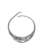 Vintage silver collar choker necklace hallmarked 925 weight 58g