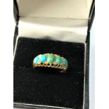 Antique 18ct gold turquoise ring 2.5g