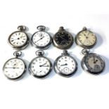 8 vintage pocket watches spares or repair