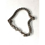 Vintage silver curb link bracelet weight 16.2g