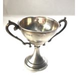Silver 2 handle trophy cup weight 119g measures height 10cm