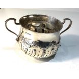 Antique silver porringer measures approx 14cm wide by height 7.8cm london silver hallmarks weight