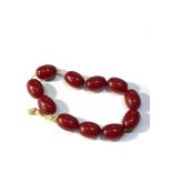 Cherry amber / bakelite bracelet 18g no internal swirls